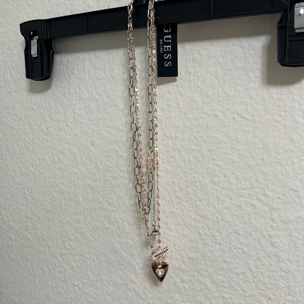 Guess multicolor charm necklace